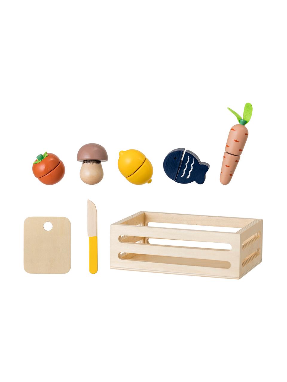 Set de juguetes Foodbox, 8 pzas., Madera contrachapada, tablero de fibras de densidad media (MDF) recubierto, Multicolor, Set de diferentes tamaños