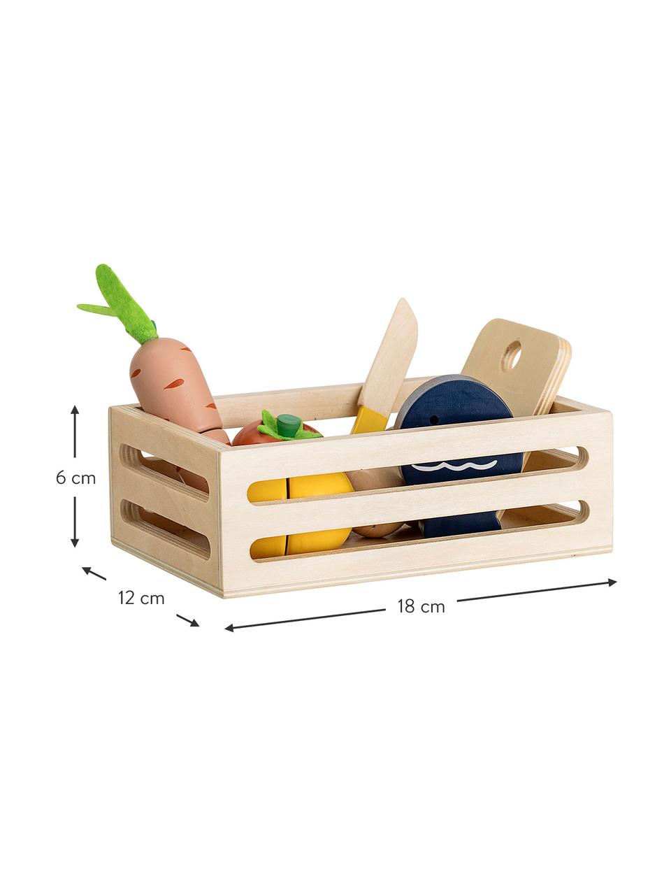 Accessoires cuisine enfant Foodbox, 8 élém., Contreplaqué, MDF (panneau en fibres de bois à densité moyenne), enduit, Multicolore, Lot de différentes tailles