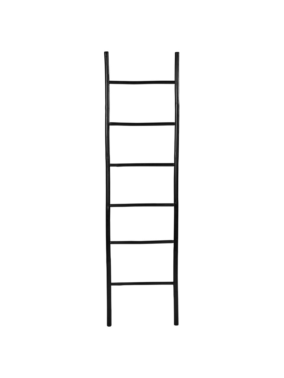 Ladderrek Safari van bamboehout, Gecoat bamboehout, Zwart, B 50 x H 190 cm