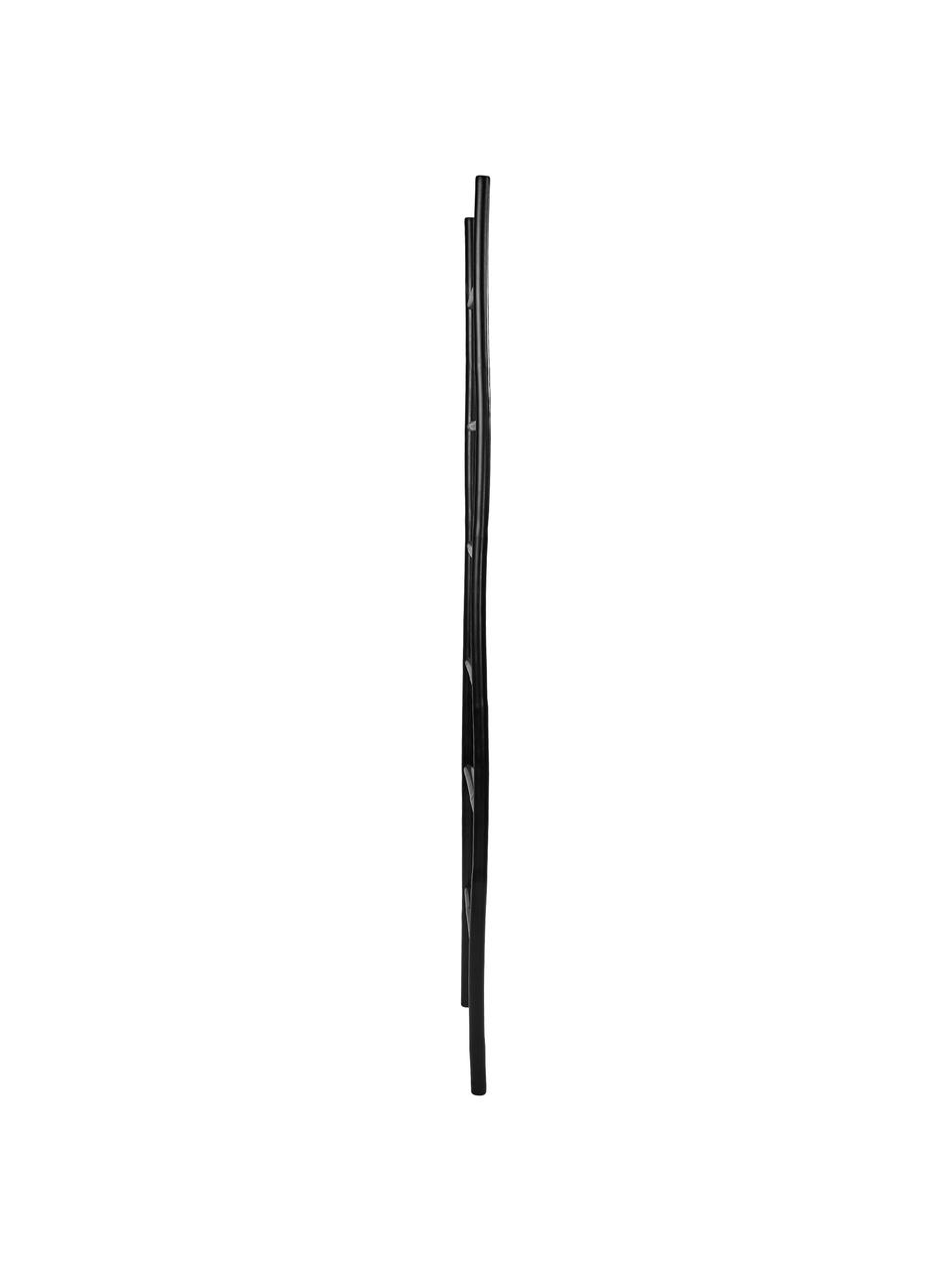 Ladderrek Safari van bamboehout, Gecoat bamboehout, Zwart, B 50 x H 190 cm