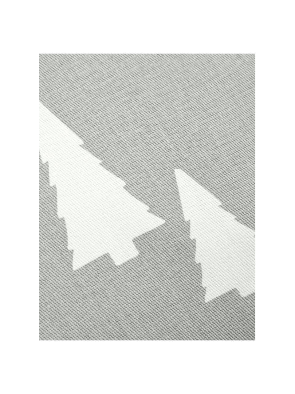 Federa arredo color grigio/bianco  Tree, Cotone, tessuto panama, Grigio, Larg. 40 x Lung. 40 cm