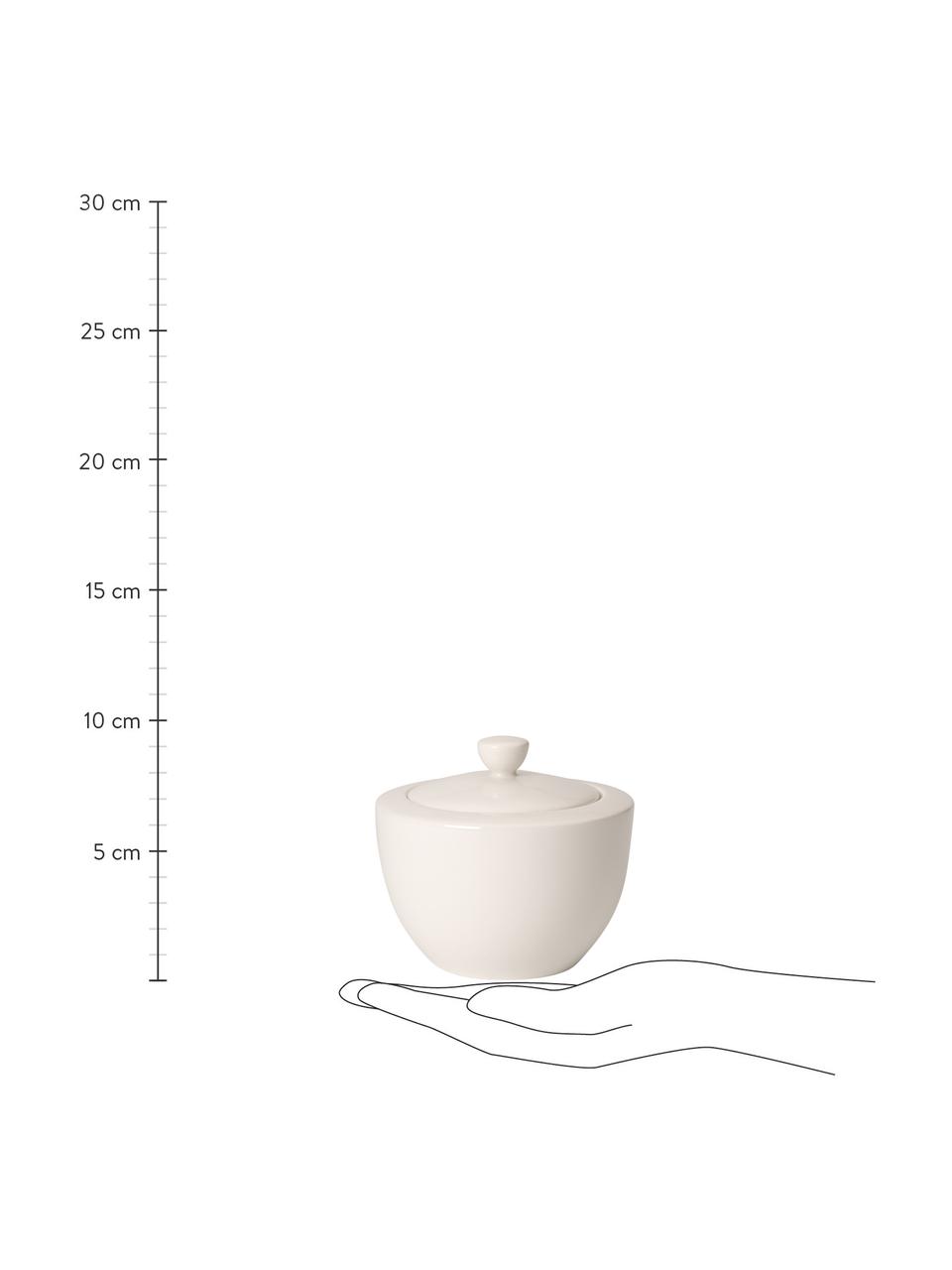Suikerpot For Me van porselein in wit, Porselein, Wit, Ø 10 x H 9 cm