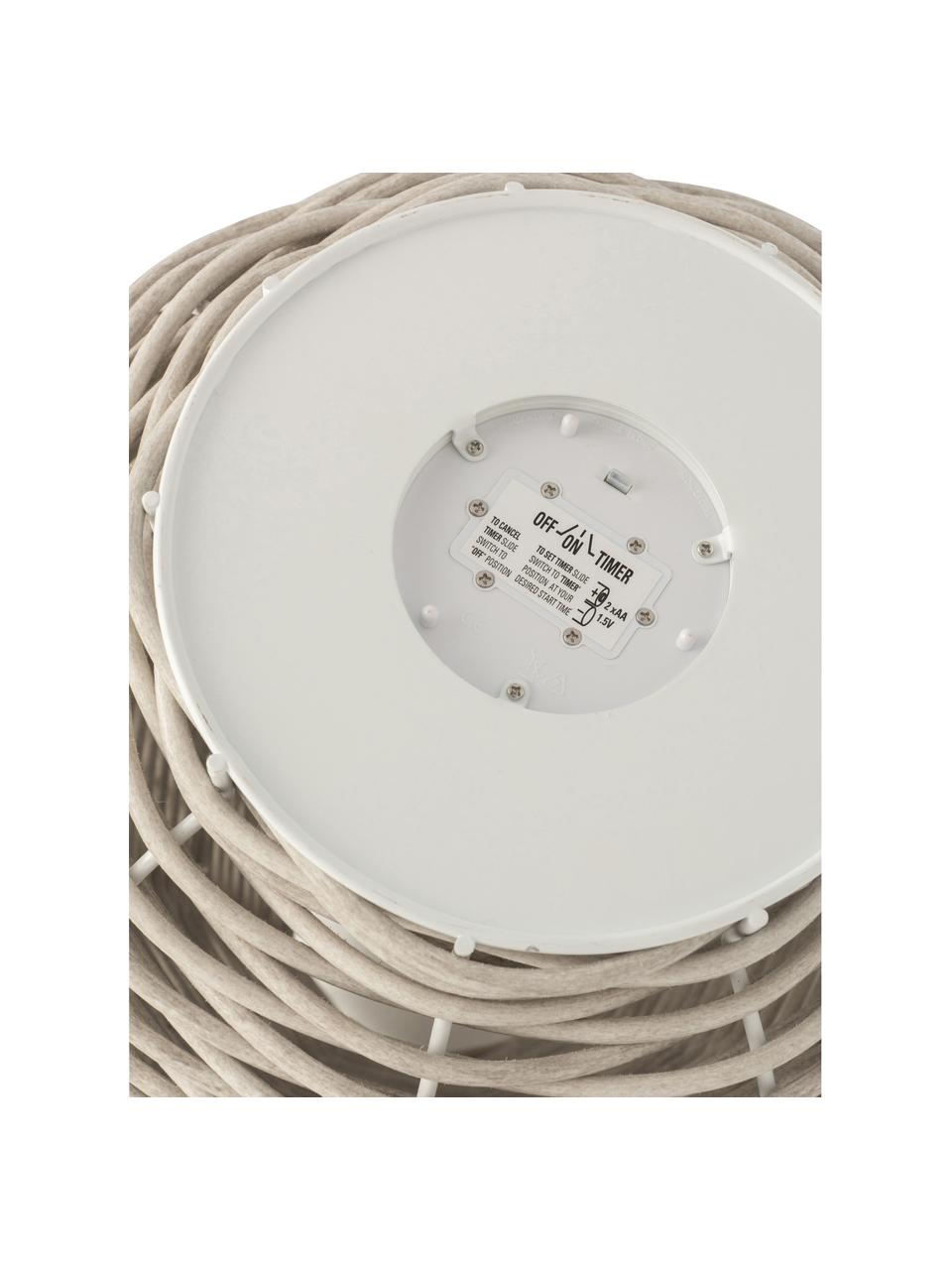 Lantaarn Wova met LED kaars, Beige, Ø 32 x H 62 cm