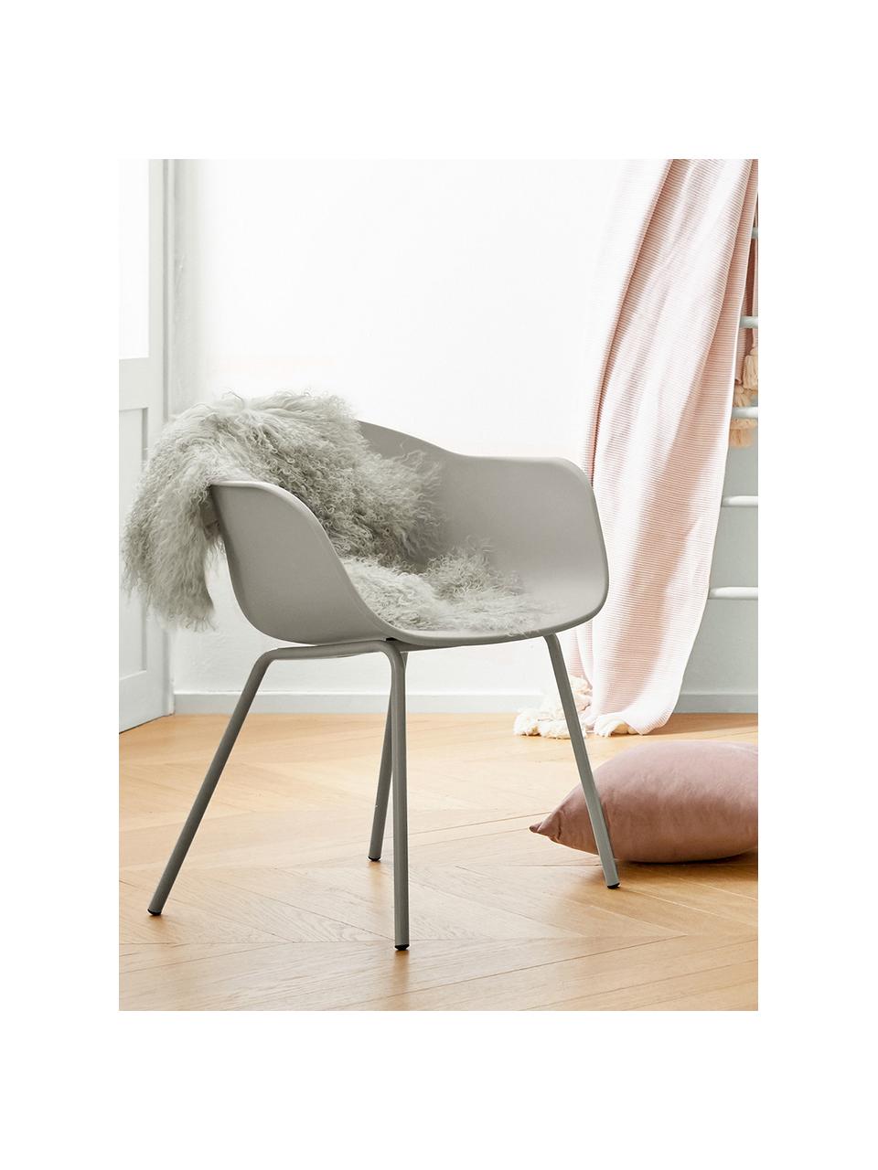 Chaise scandinave plastique Claire, Grège, larg. 60 x prof. 54 cm