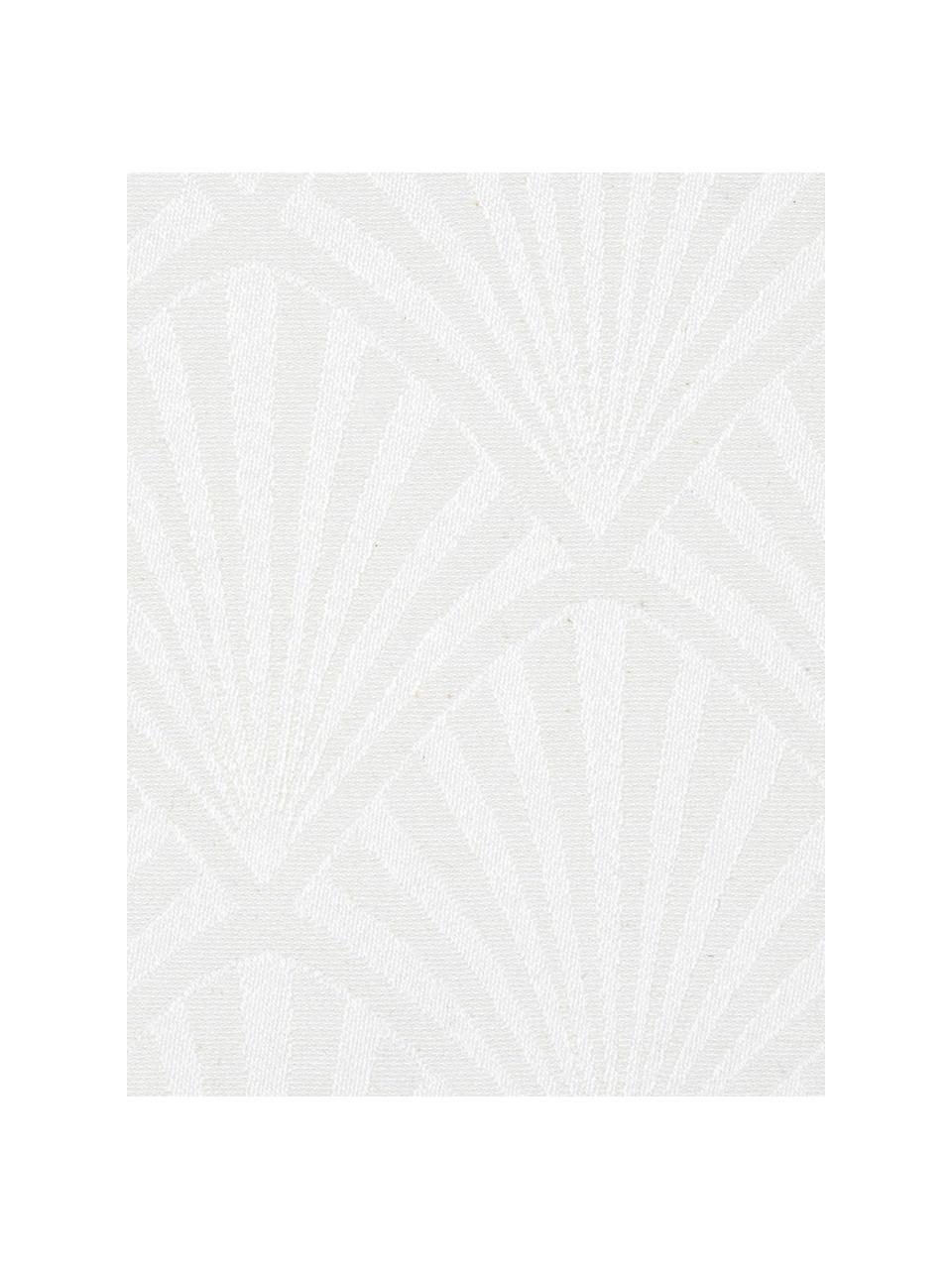 Stoffen servetten Celine met Art decoratieve patroon, 4 stuks, Weeftechniek: jacquard, Wit, 40 x 40 cm