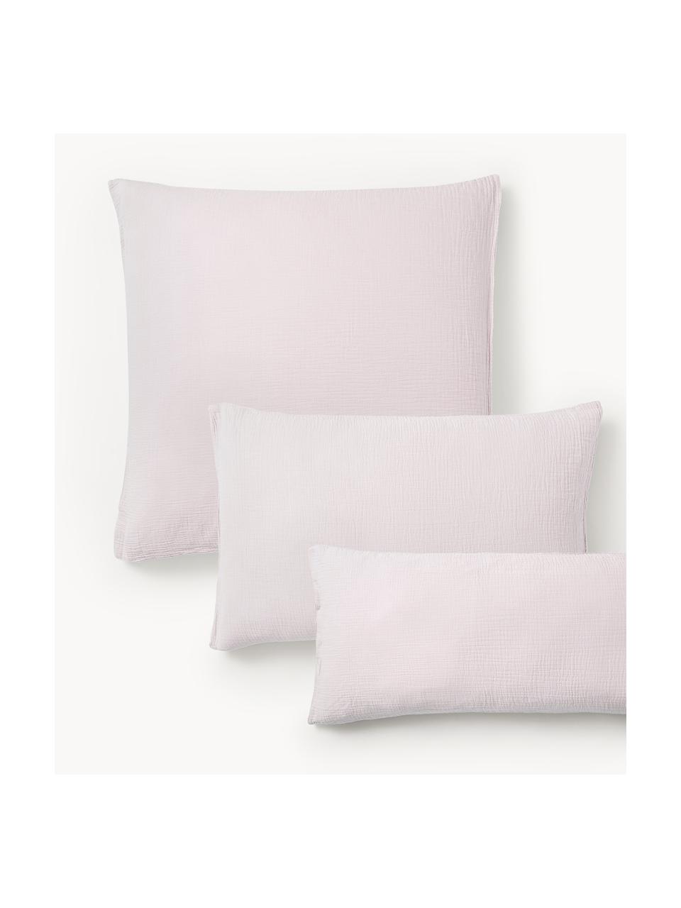 Funda de almohada de muselina Odile, Rosa claro, An 45 x L 110 cm