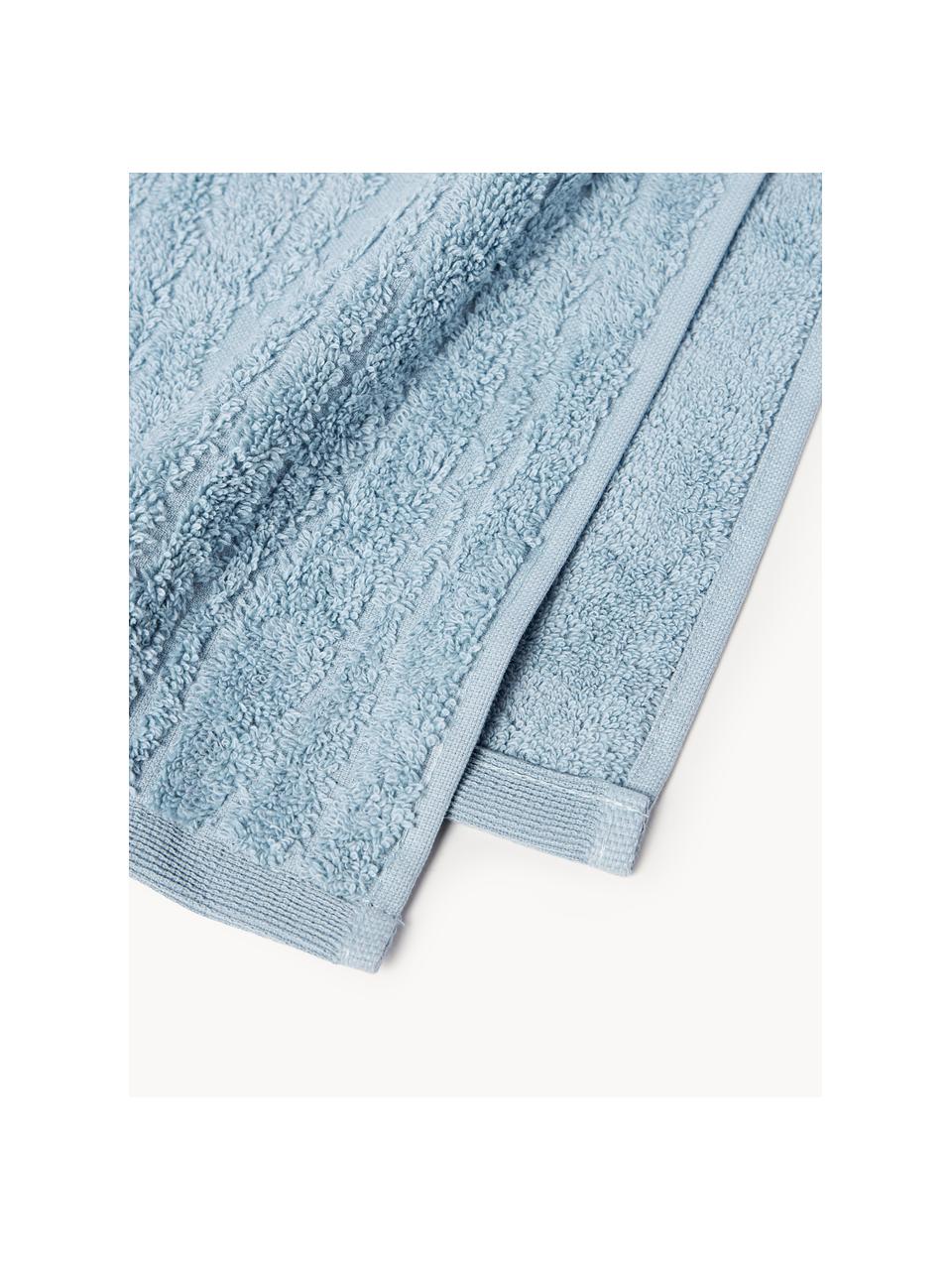 Asciugamano Audrina, varie misure, Grigio-blu, Asciugamano, Larg. 50 x Lung. 100 cm, 2 pz