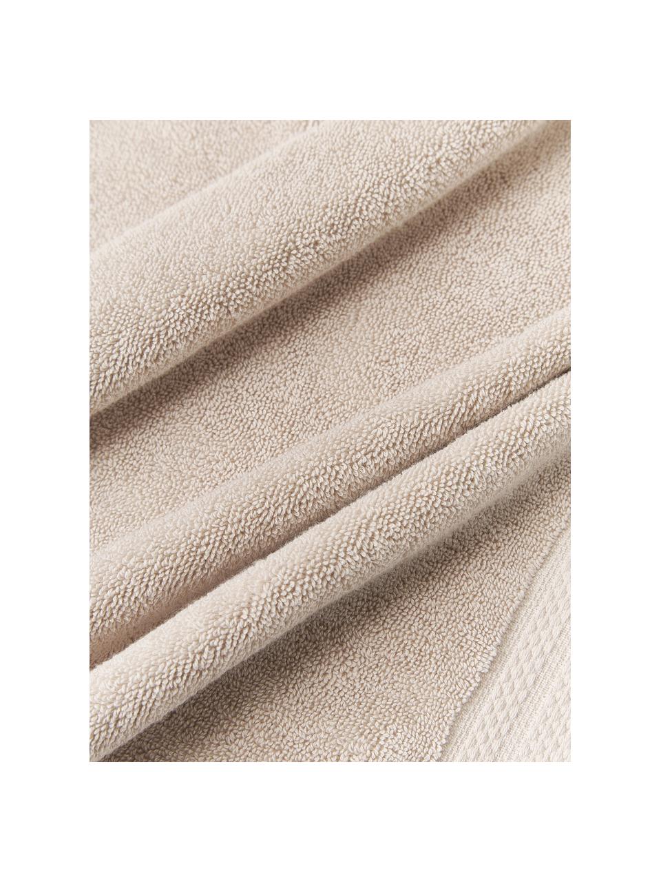 Handtuch Premium aus Bio-Baumwolle, in verschiedenen Grössen, 100 % Bio-Baumwolle, GOTS-zertifiziert (von GCL International, GCL-300517)
 Schwere Qualität, 600 g/m², Hellbeige, Handtuch, B 50 x L 100 cm