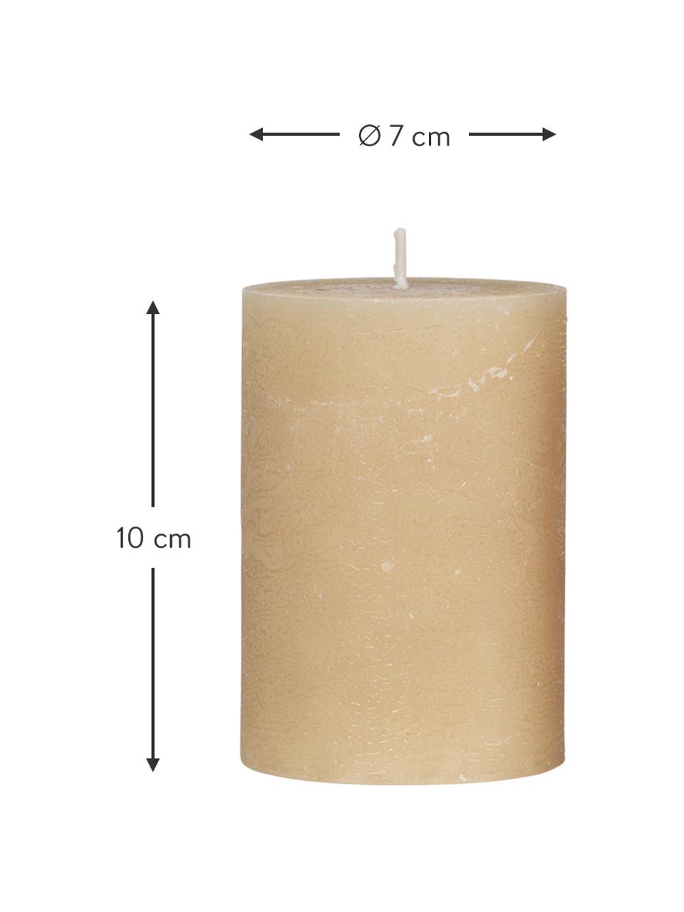 Ręcznie wykonana świeca pieńkowa Rustic, Parafina, Beżowy, Ø 7 x W 10 cm