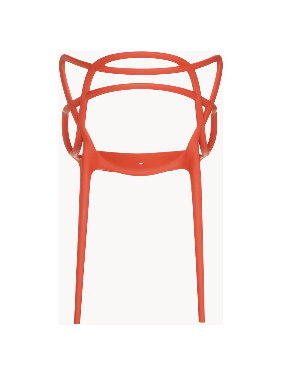 Armstoelen Masters, 2 stuks, Kunststof, Oranje, B 57 x D 47 cm