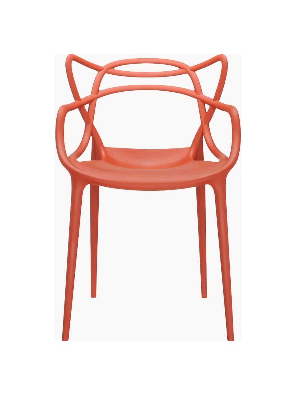 Chaises à accoudoirs Masters, 2 pièces, Plastique (technopolymer), Orange, larg. 57 x prof. 47 cm