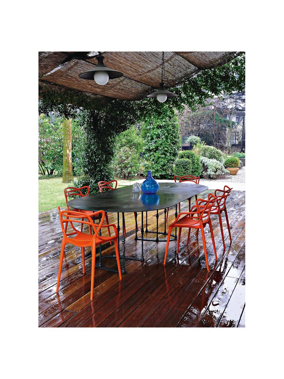 Designové židle s područkami Masters, 2 ks, Umělá hmota, Oranžová, Š 57 cm, V 47 cm