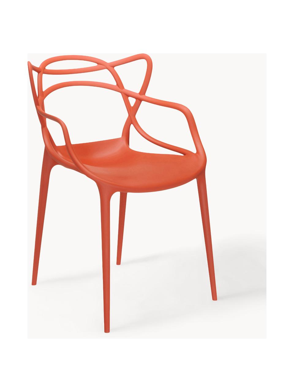 Stoličky s opierkami Masters, 2 ks, Plast, Oranžová, Š 57 x H 47 cm