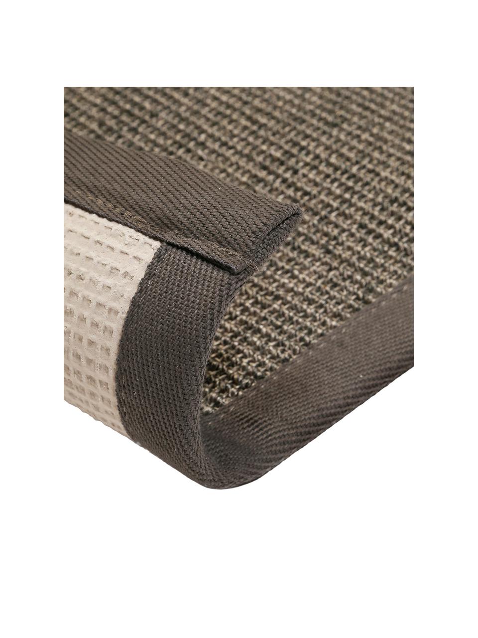 Tapis de couloir en sisal Leonie, Gris-brun