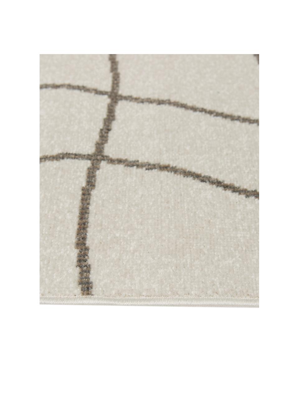 Vnitřní/venkovní koberec Lillyan, 100 % polypropylen, Krémová, tmavě šedá, Š 80 cm, D 150 cm (velikost XS)