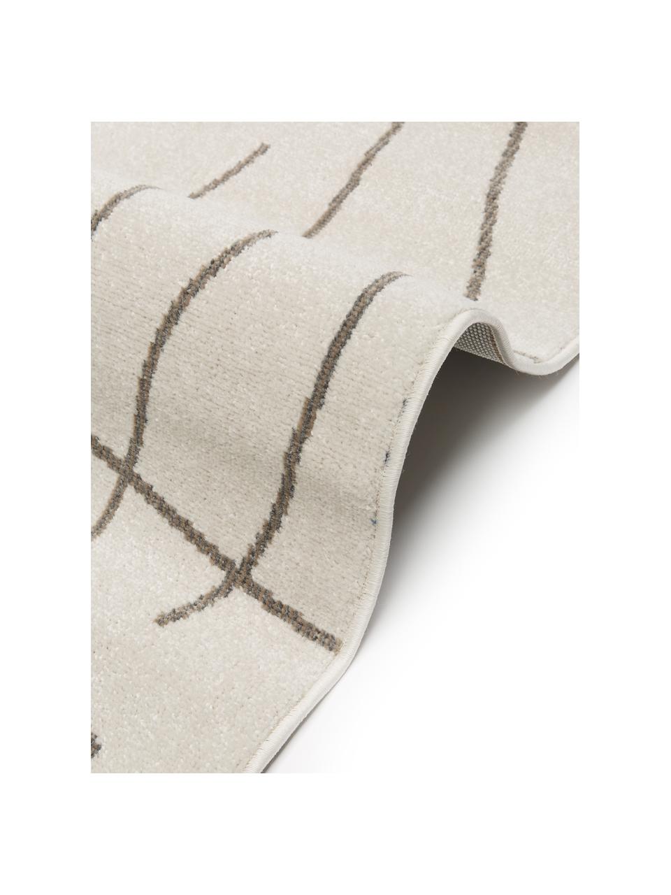 Vnitřní/venkovní koberec Lillyan, 100 % polypropylen, Krémová, tmavě šedá, Š 80 cm, D 150 cm (velikost XS)