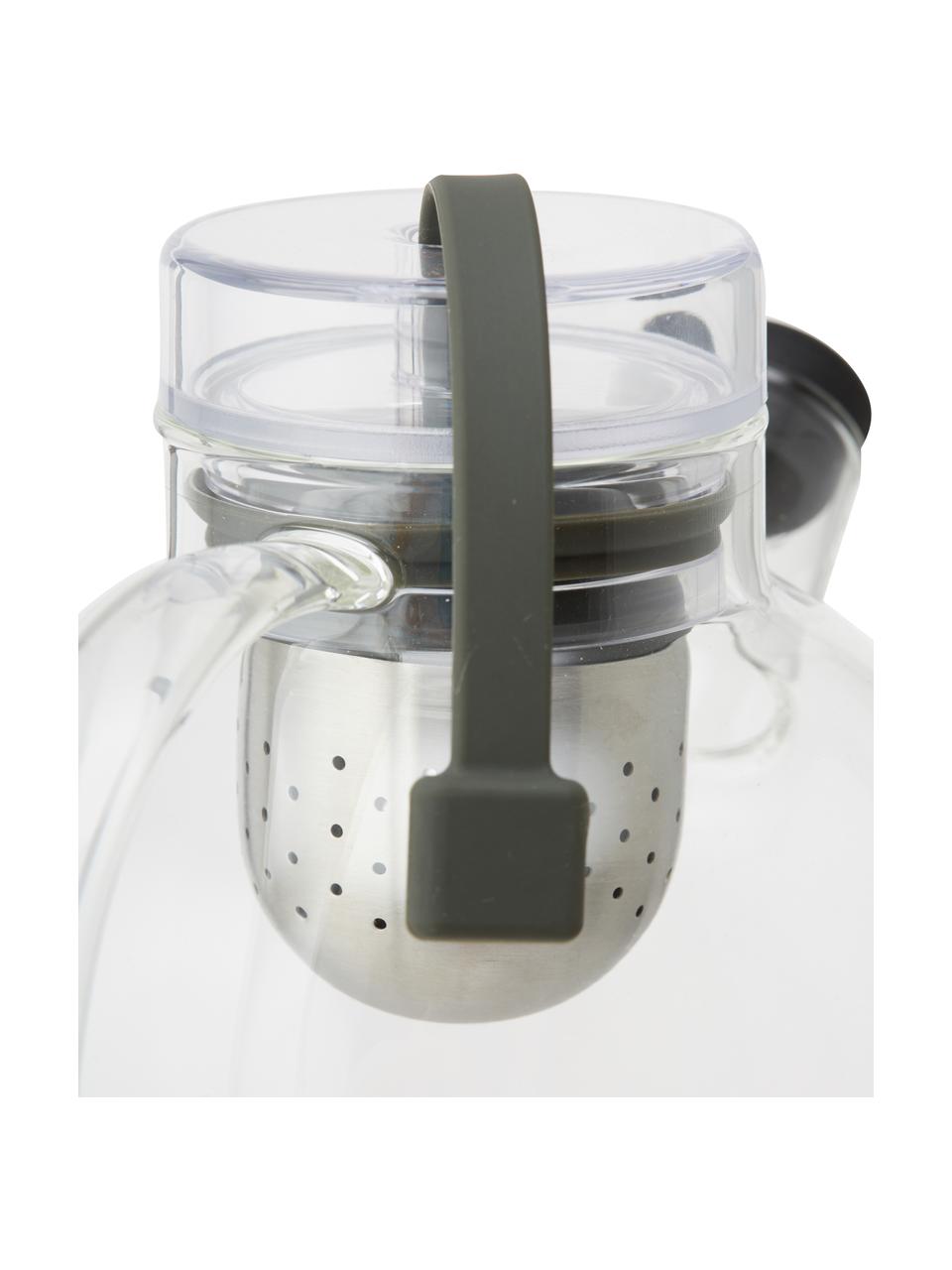 Design theekan Kettle van glas met thee-ei, 1.5 L, Kan: glas, Transparant, 1,5 L