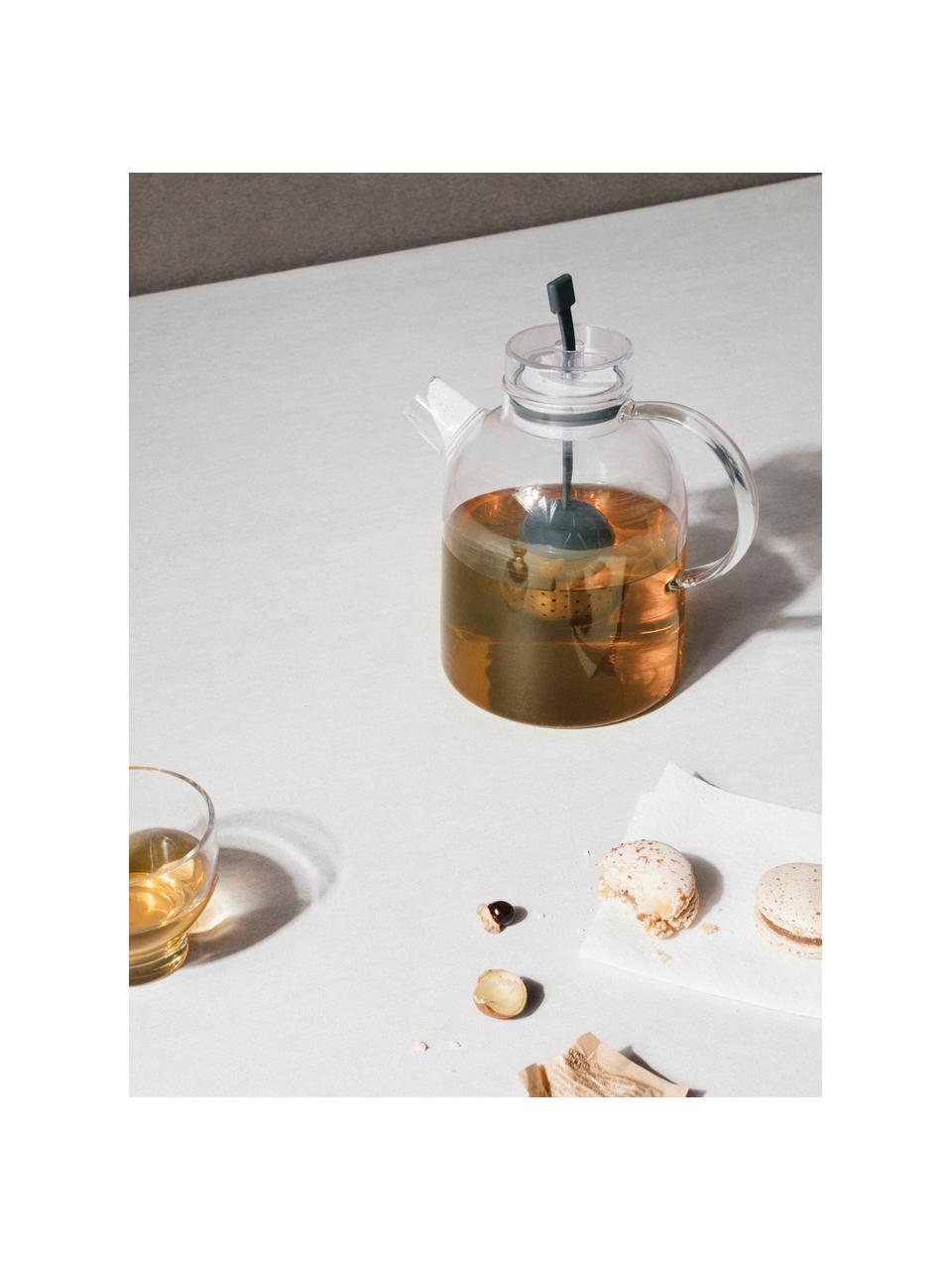 Design theekan Kettle van glas met thee-ei, 1.5 L, Kan: glas, Transparant, 1,5 L