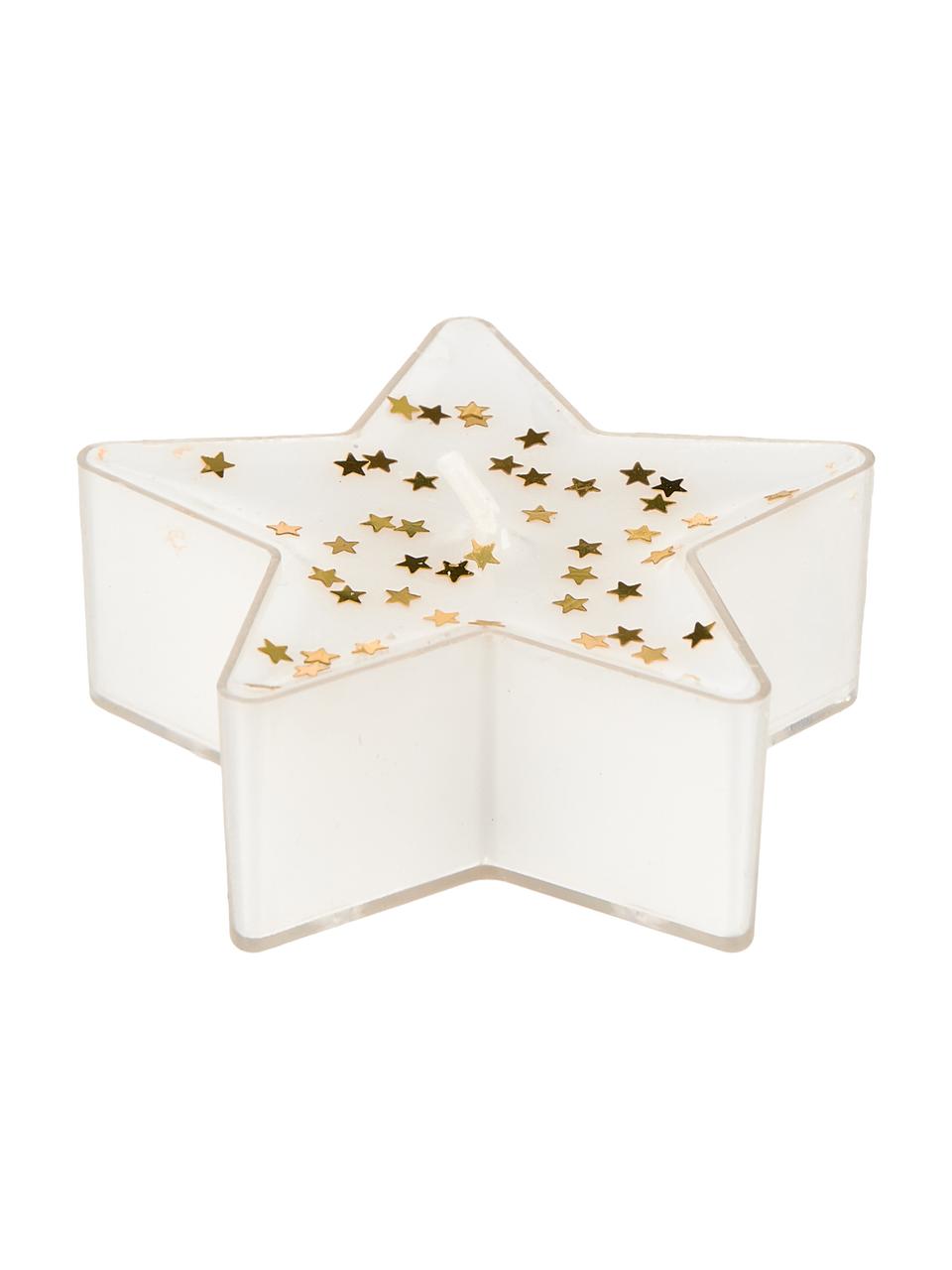 Tealight Gloria, 4 szt., Wosk, Biały, odcienie złotego, S 6 x W 3 cm