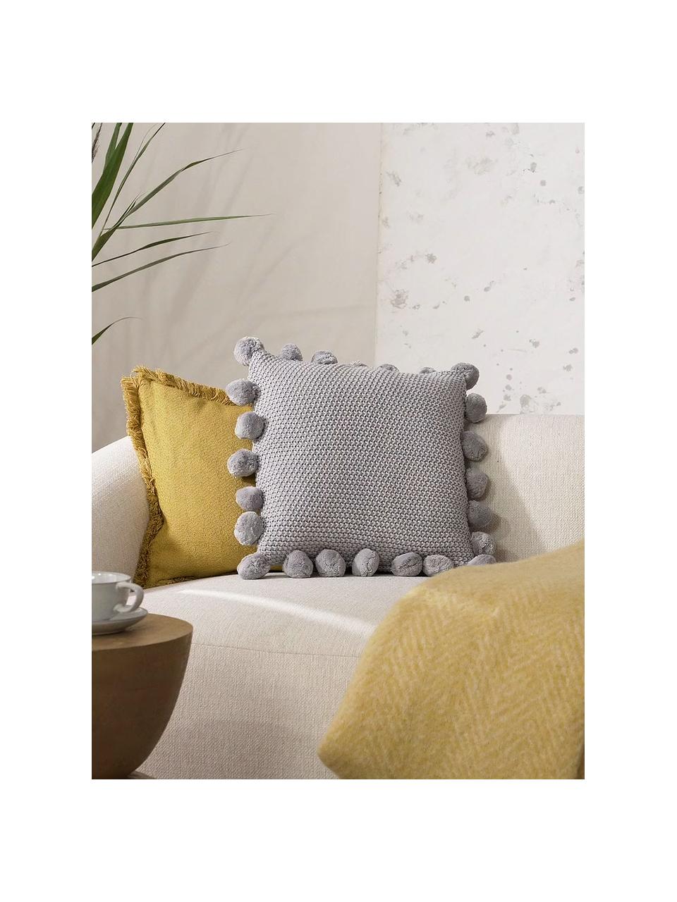 Housse de coussin avec pompons Molly, 100 % coton

Le matériau est certifié STANDARD 100 OEKO-TEX®, 11.HIN.00050, HOHENSTEIN HTTI, Gris clair, larg. 40 x long. 40 cm