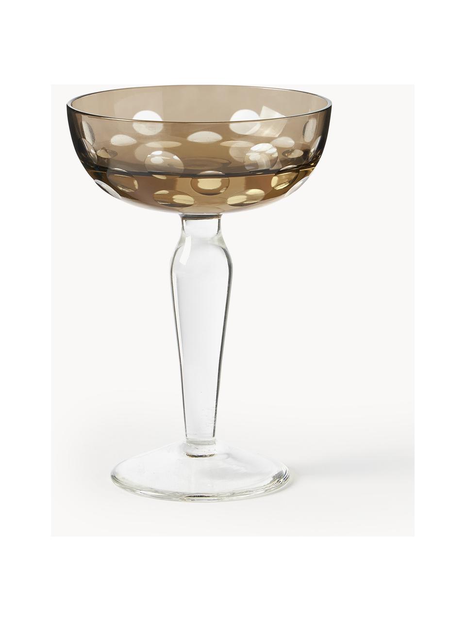 Champagneglazen Cuttings, set van 6, Glas, Meerkleurig, Ø 10 x H 15 cm, 150 ml