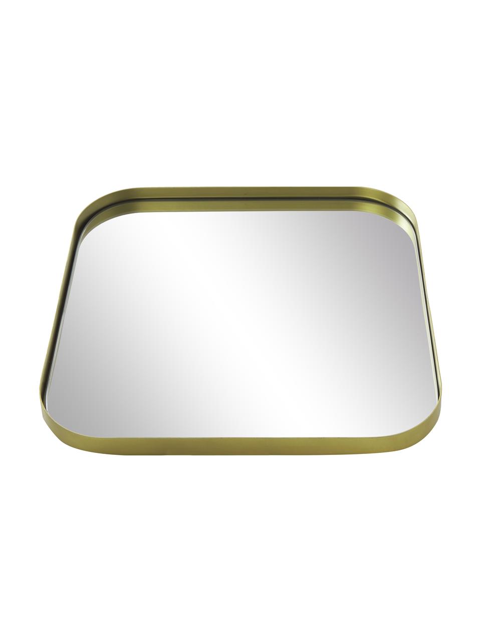 Eckiger Wandspiegel Ivy, Rahmen: Metall, pulverbeschichtet, Rückseite: Mitteldichte Holzfaserpla, Spiegelfläche: Spiegelglas, Goldfarben, B 55 x H 55 cm