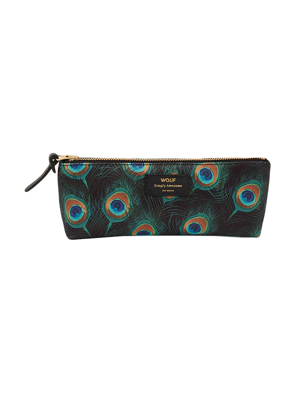 Pennenetui Peacock, Polyester, leer, Multicolour, B 22 x H 9 cm