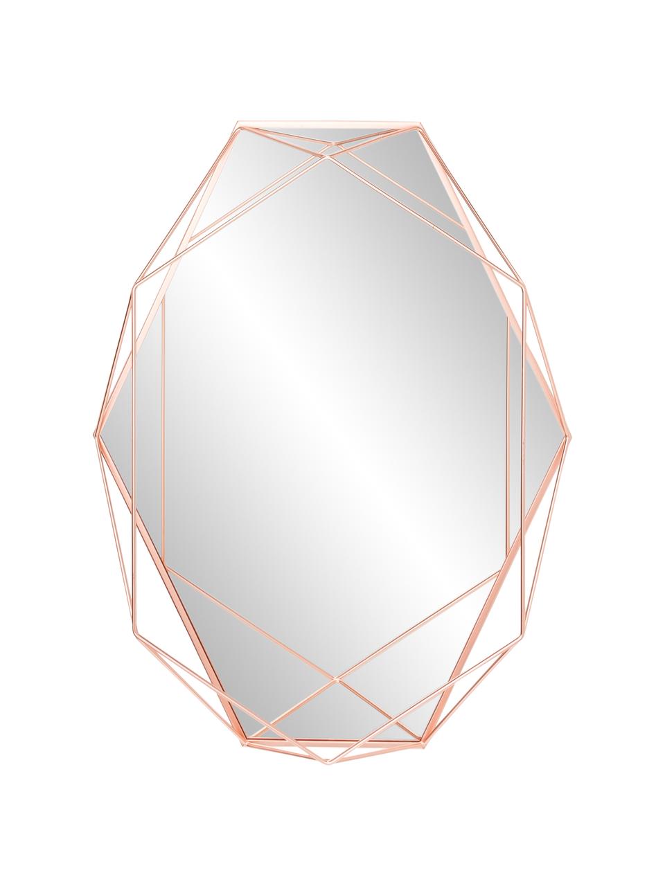 Owalne lustro ścienne Prisma, Miedź, S 43 x W 57 cm