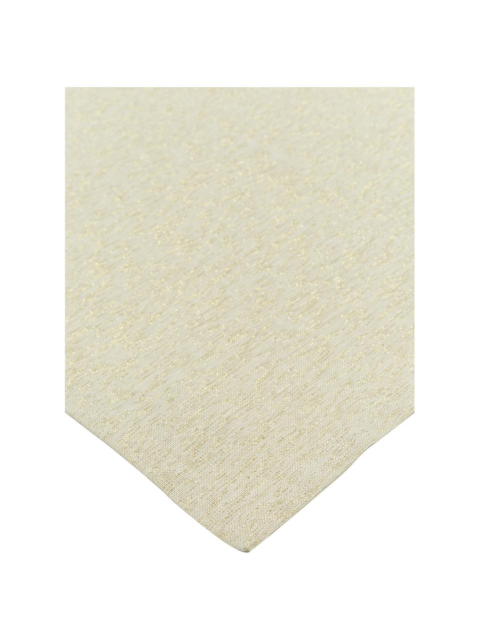 Serviette coton avec fil lurex Vialactea, 2 pièces, Coton, Lurex, Beige, couleur dorée, larg. 40 x long. 40 cm