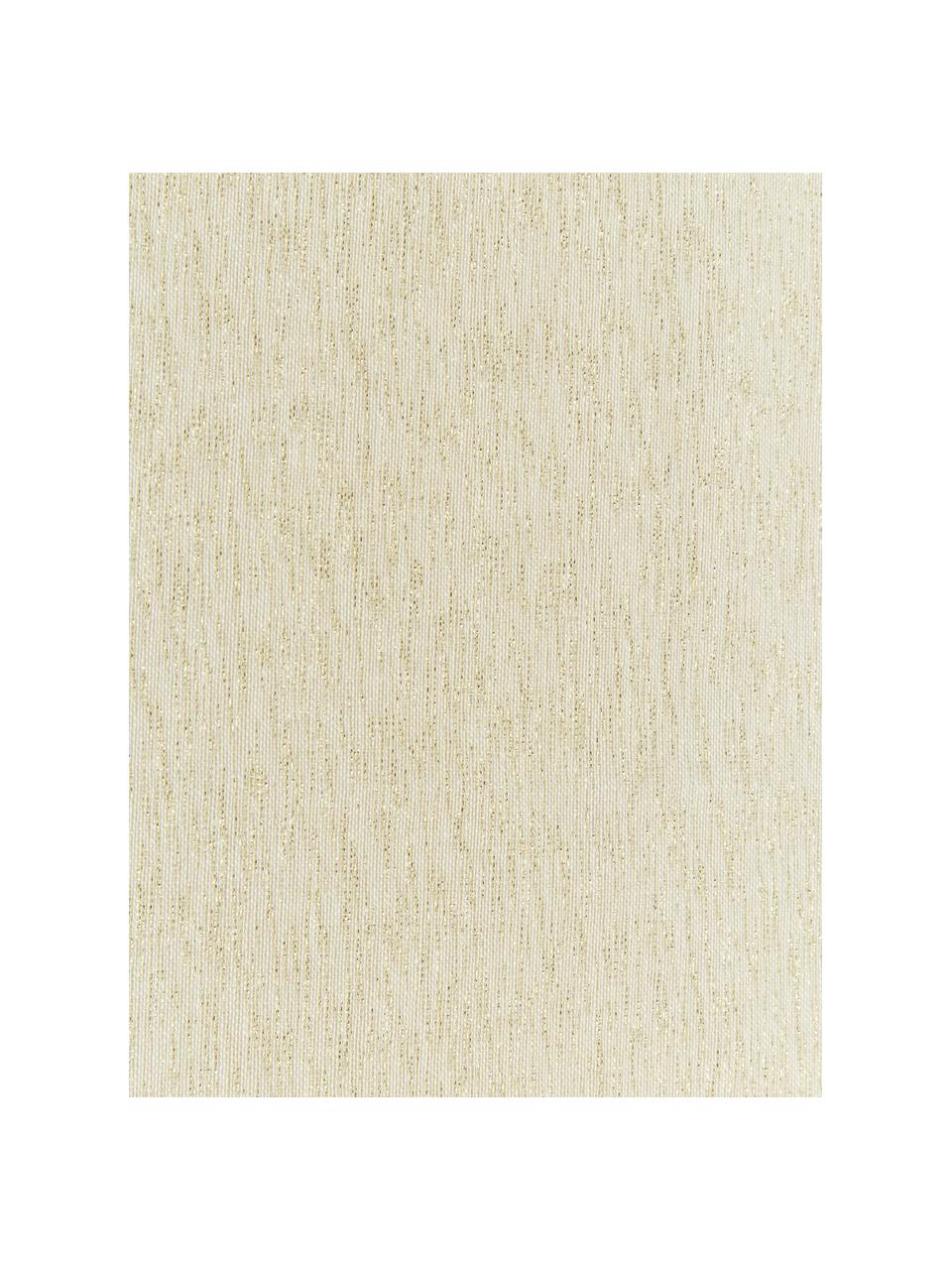 Serviette coton avec fil lurex Vialactea, 2 pièces, Coton, Lurex, Beige, couleur dorée, larg. 40 x long. 40 cm