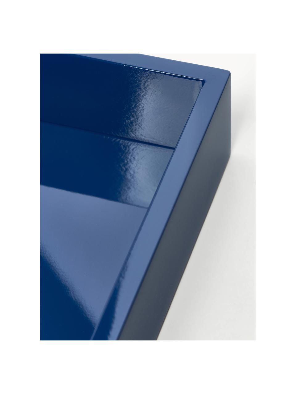 Vassoio lucido Hayley, lar. 33 cm, Vassoio: fibra di media densità, v, Blu scuro, Larg. 33 x Prof. 24 cm