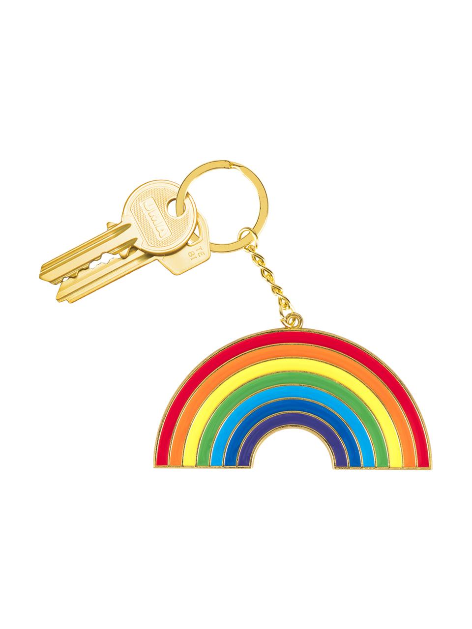 Schlüsselanhänger Rainbow, Stahl, beschichtet, Mehrfarbig, 7 x 15 cm