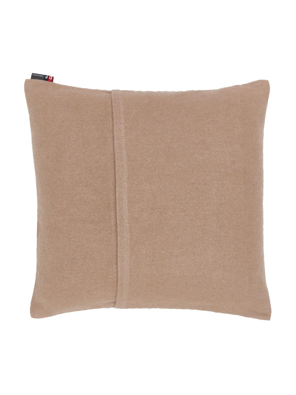 Housse de coussin 50x50 en coton Nova Punkt, Brun, noir