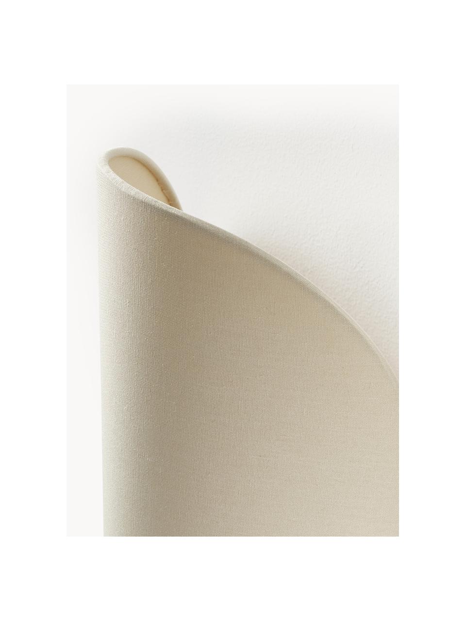 Design-Wandleuchte Kenzie aus Leinen, Lampenschirm: Leinen, Hellbeige, B 23 x H 30 cm