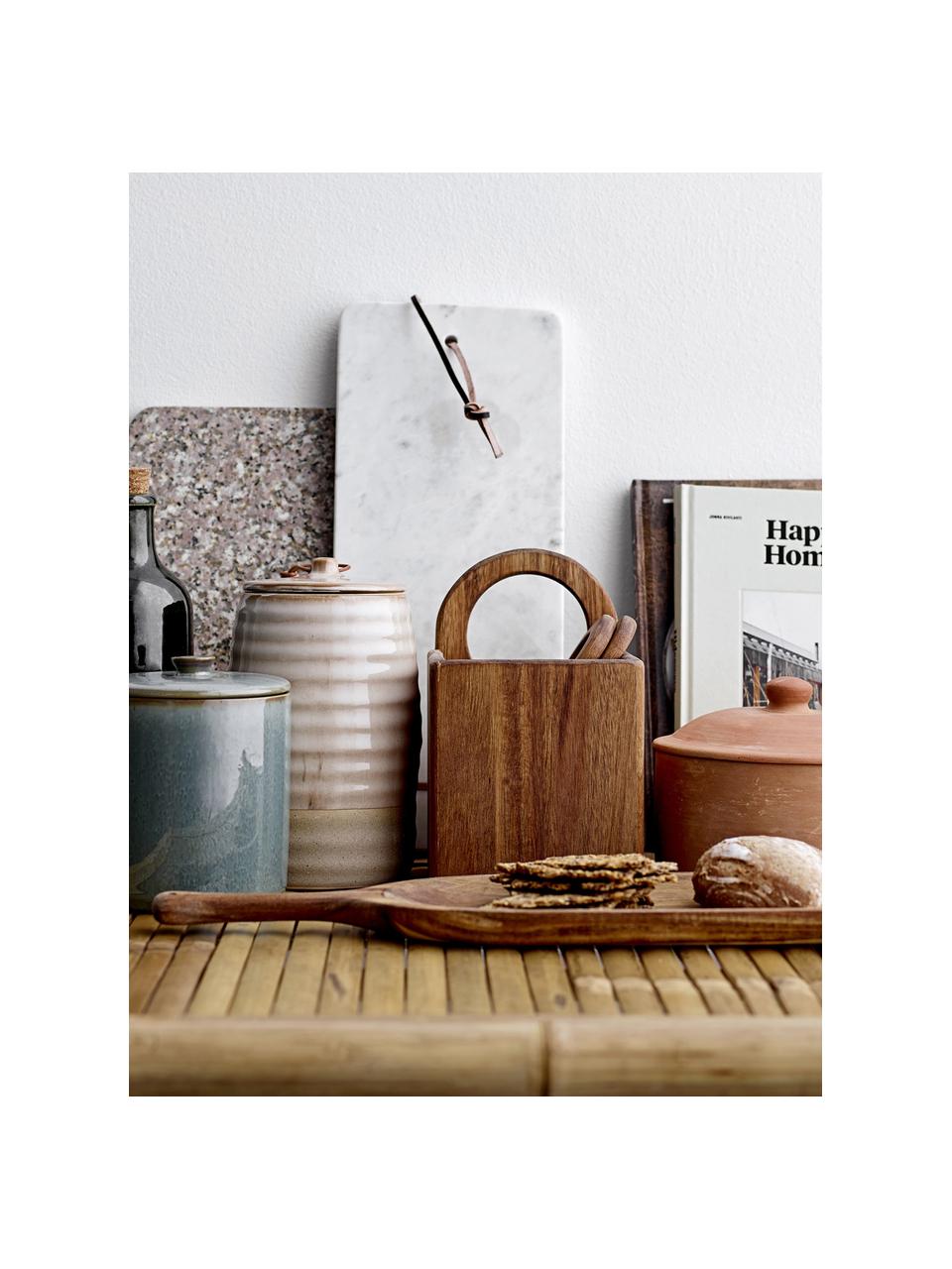 Tagliere in marmo Strip, Bianco marmorizzato, dorato, Larg. 37 x Prof. 15 cm