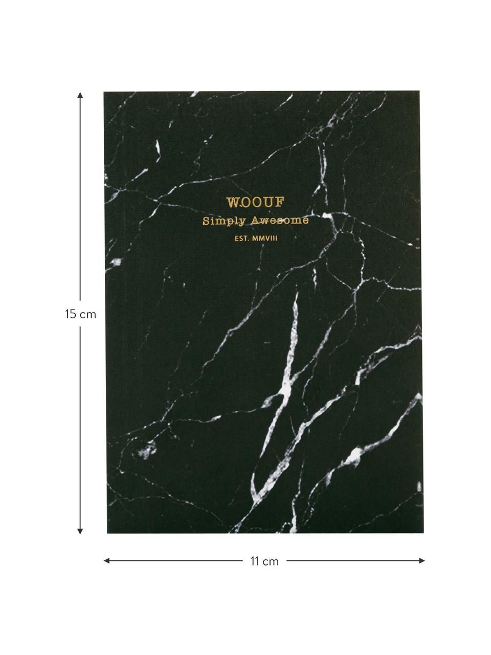 Carnet de notes Black Marble, Noir