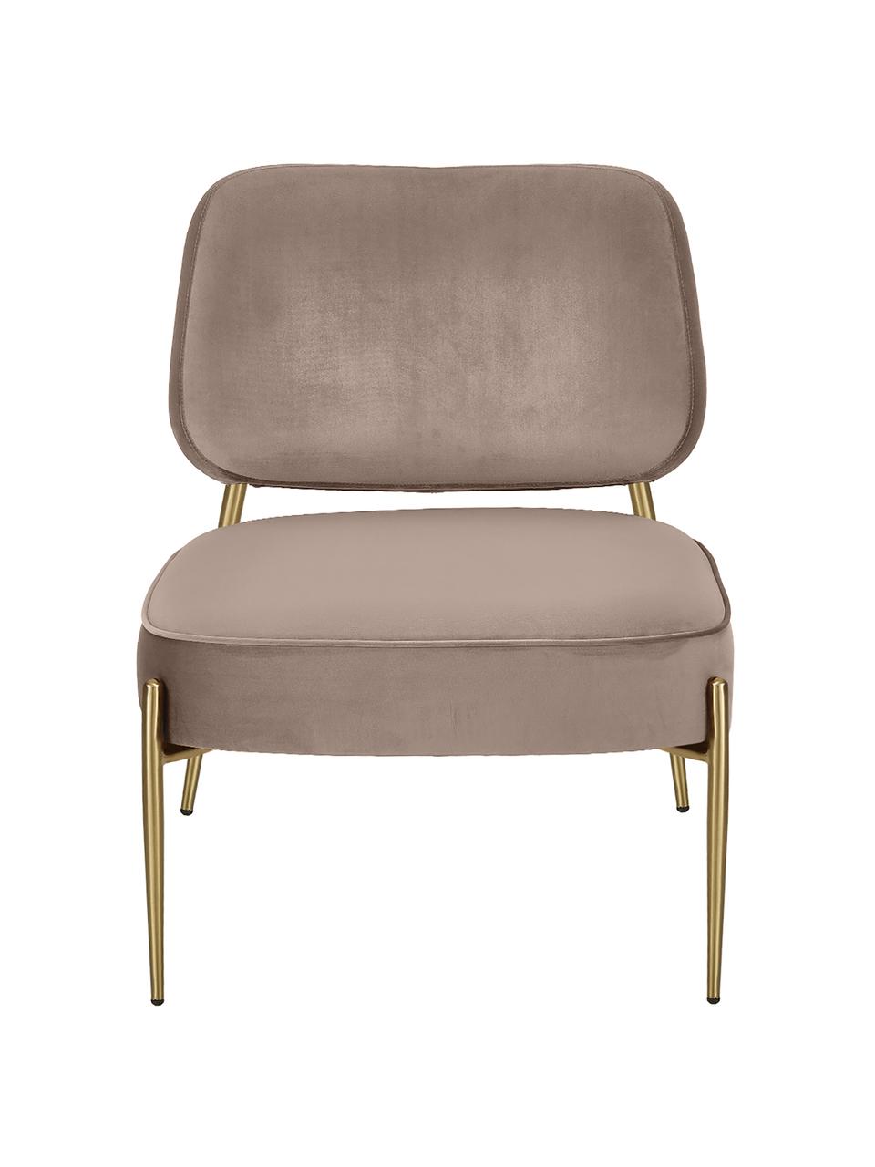 Fauteuil lounge en velours Viggo, Velours taupe