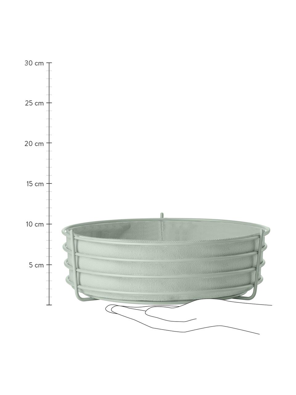 Brotkorb Gola mit herausnehmbarem Einsatz, Brotkorb: Metall, beschichtet, Mintblau, Ø 26 x H 8 cm