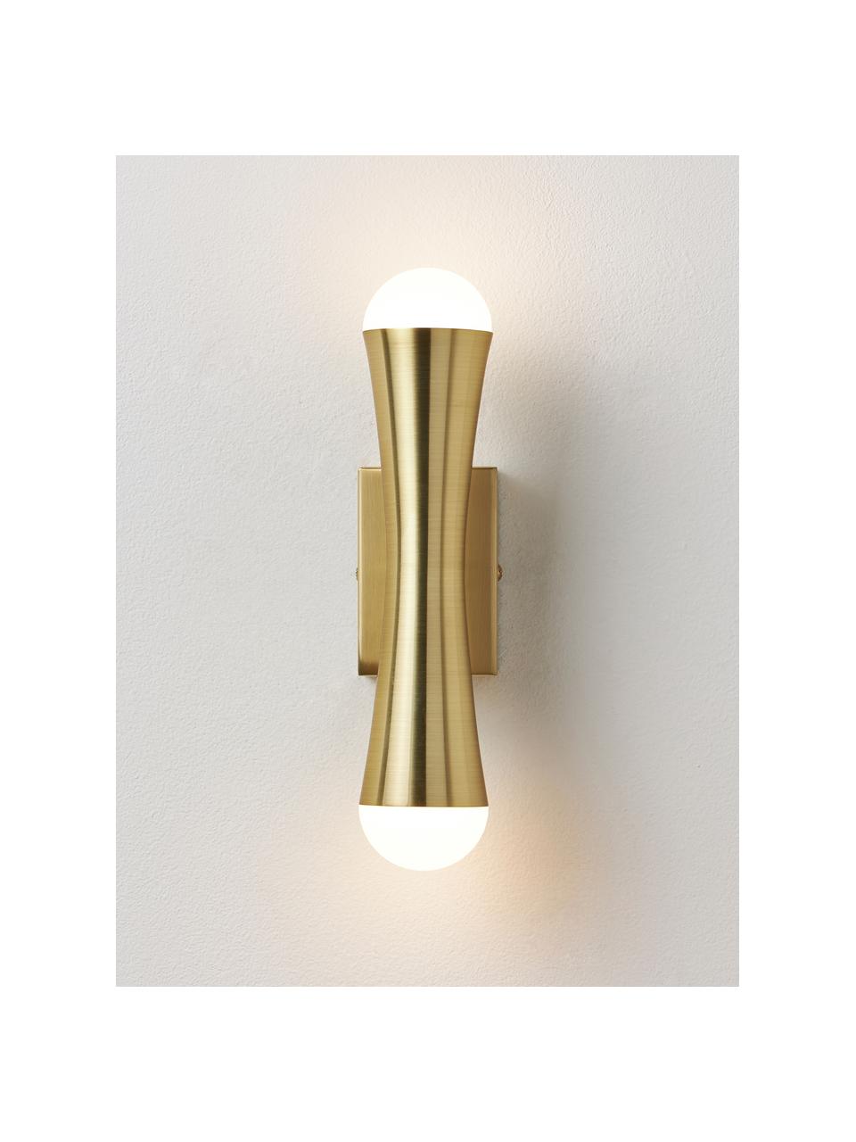 LED up- en downlight Elowyn, Lampenkap: acryl, Goudkleurig, wit, B 6 x H 26 cm
