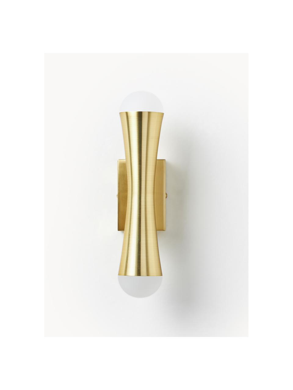 Aplique LED Elowyn, Pantalla: acrílico, Estructura: metal recubierto, Dorado, blanco, An 6 x Al 26 cm