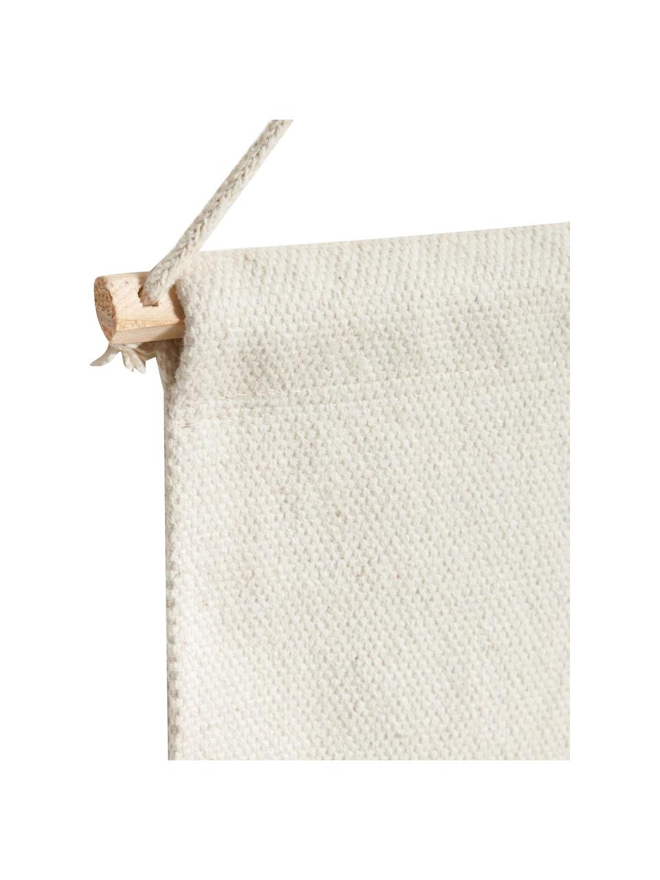 Decorazione da parete con motivo arcobaleno Tadea, Asta: legno di pino, Bianco crema, multicolore, Larg. 60 x Alt. 52 cm