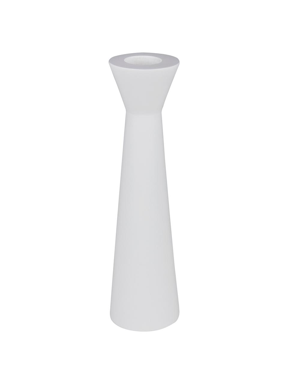 Candelabro Helga, Madera, Blanco, Ø 8 x Al 30 cm