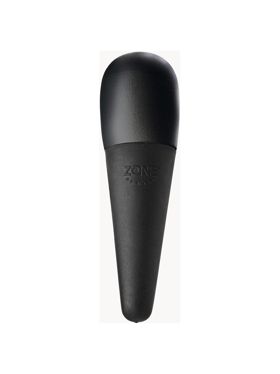 Bouchon de bouteille Rocks, Métal, silicone, Noir, Ø 3 x haut. 9 cm