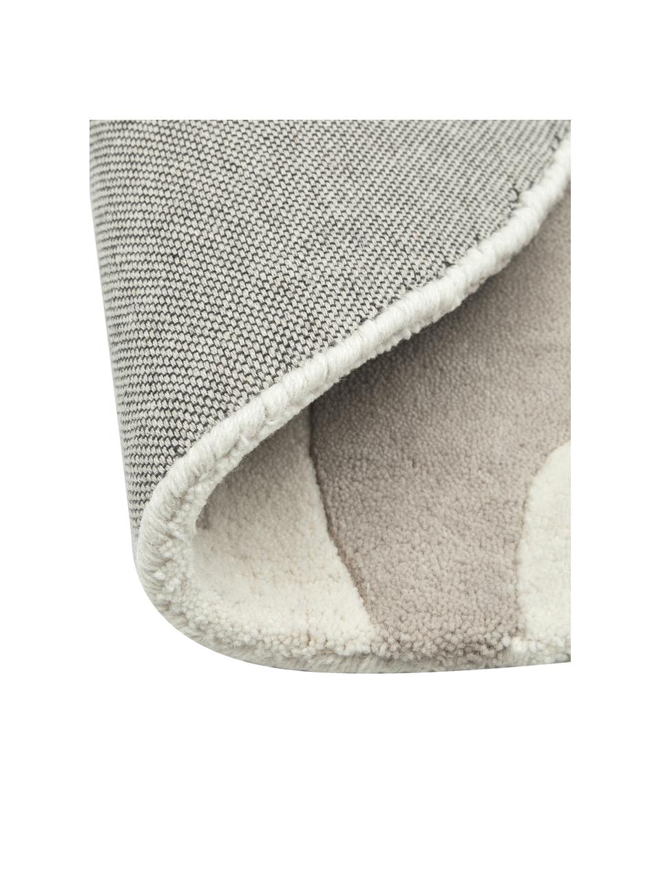 Tapis rond en laine beige tufté main Lando, 100 % laine, Beige, Ø 120 (taille S)
