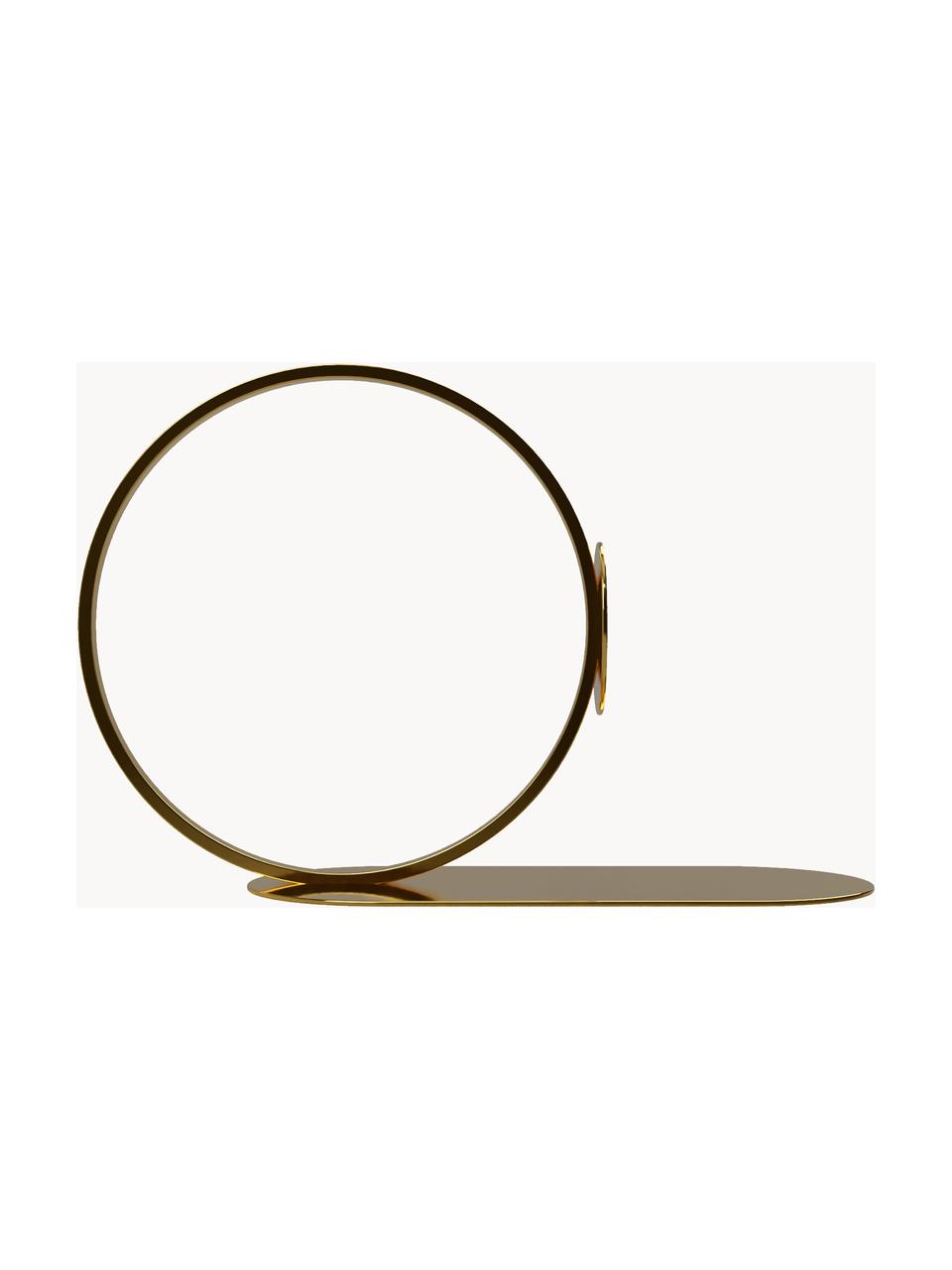 Knižní zarážka Bookworm, Nerezová ocel potažená mosazí, Zlatá, Š 15 cm, V 10 cm