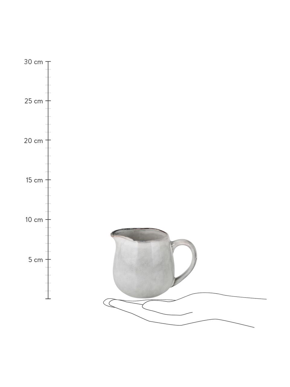 Pot à lait artisanal Nordic Sand, 300 ml, Grès cérame, Tons gris et beiges, Ø 12 x haut. 9 cm