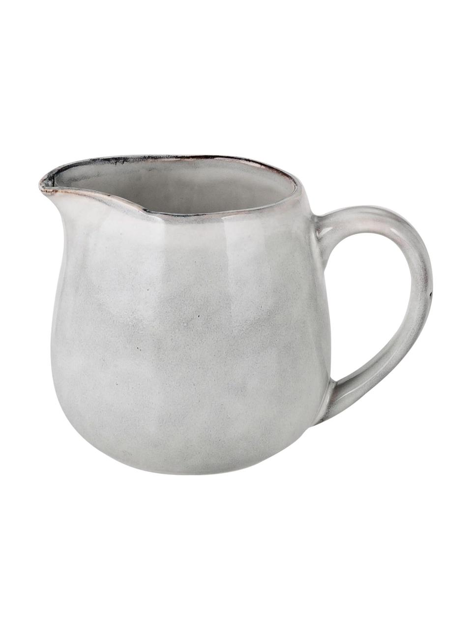 Pot à lait artisanal Nordic Sand, 300 ml, Grès cérame, Tons gris et beiges, Ø 12 x haut. 9 cm
