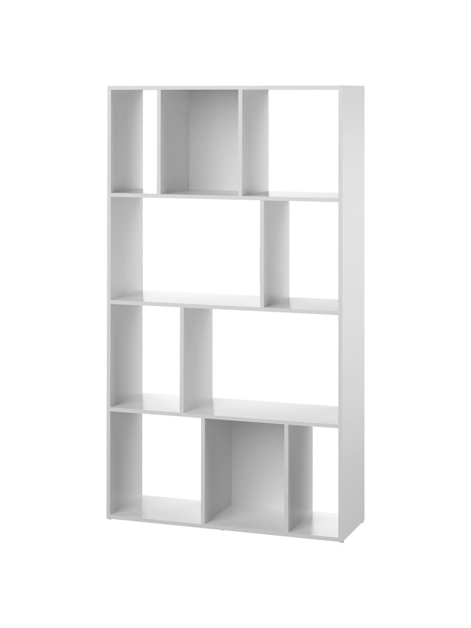 Étagère moderne blanche Toronto, Panneau de particules, couche de mélamine, Blanc, larg. 98 x haut. 181 cm