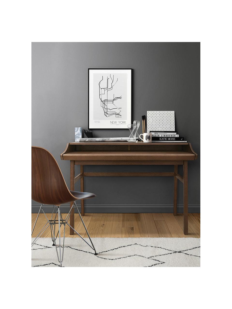 Bureau extensible Carteret, 115 x 44 - 68 cm, Bois de chêne, larg. 115 x haut. 83,5 cm