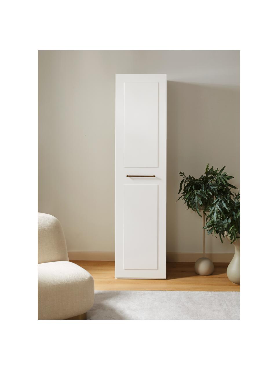 Armario modular Charlotte, 1 puerta (50 cm), diferentes variantes, Estructura: tablero aglomerado revest, Blanco, Interior Basic (An 50 x Al 200 cm)